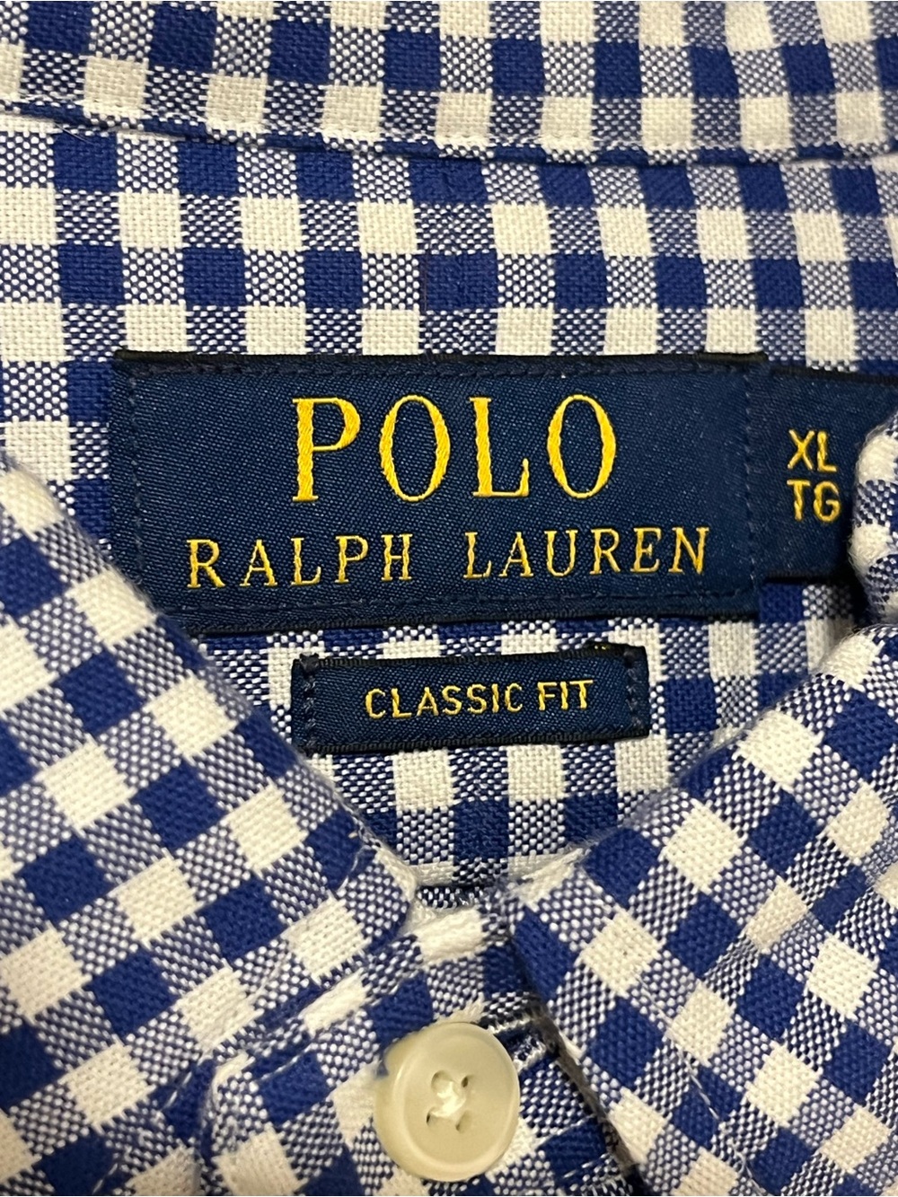 Polo Ralph Lauren Classic Fit, blue and white gingham XL Long Sleeve. - Picture 3 of 10